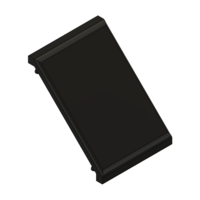 MODULAR SOLUTIONS ALUMINUM GUSSET<br>90MM X 90MM BLACK PLASTIC CAP COVER FOR 40-130-1, FOR A FINISHED APPEARANCE